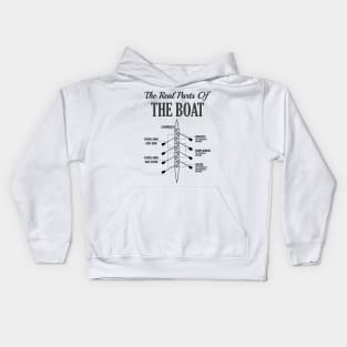 Anatomy of a Boat - T-Shirt, Shirt and Gift for Rowers Kids Hoodie